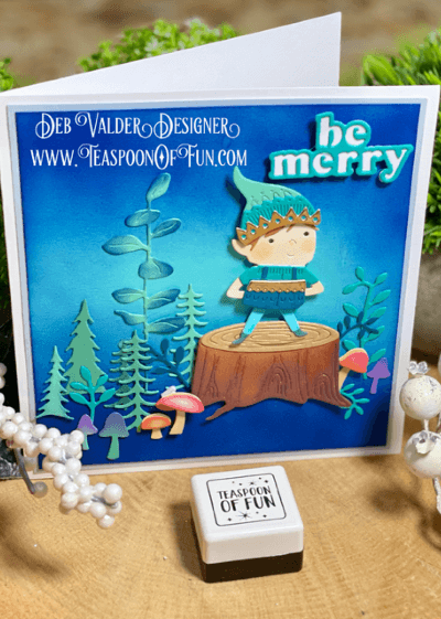Sweet Joyful Nordic Elf. All products can be purchased in our Teaspoon Of Fun Paper Crafting Shop at www.TeaspoonOfFun.com/SHOP.