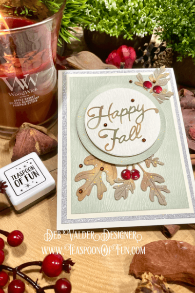 Oak Leaves For Fall. All products can be purchased in our Teaspoon Of Fun Paper Crafting Shop at www.TeaspoonOfFun.com/SHOP.