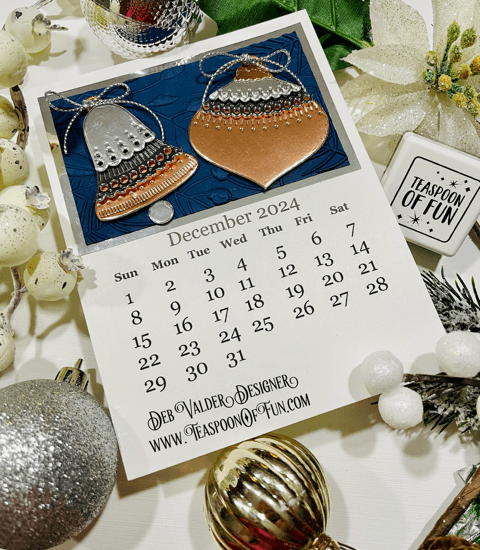 2024 December Calendar Template. All products can be purchased in our Teaspoon Of Fun Paper Crafting Shop at www.TeaspoonOfFun.com/SHOP.