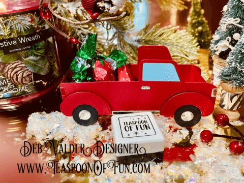 Vintage Truck for the Holidays. All products can be purchased in our Teaspoon Of Fun Paper Crafting Shop at www.TeaspoonOfFun.com/SHOP.