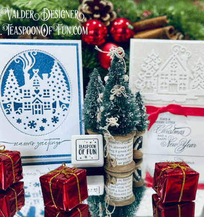 Cozy Warm Winter House. All products can be purchased in our Teaspoon Of Fun Paper Crafting Shop at www.TeaspoonOfFun.com/SHOP