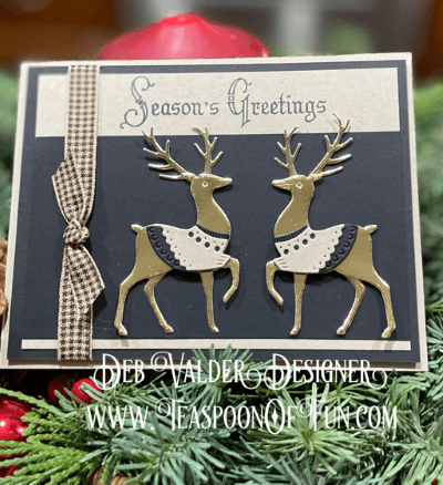 Vintage Nordic Regal Deer. All products can be purchased in our Teaspoon Of Fun Paper Crafting Shop at www.TeaspoonOfFun.com/SHOP.