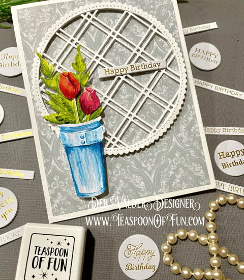 New Arrangement Maker. All products can be purchased in our Teaspoon Of Fun Paper Crafting Shop at www.TeaspoonOfFun.com/SHOP.