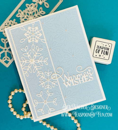 Dancing Snowflake Tile. All products can be purchased in our Teaspoon Of Fun Paper Crafting Shop at www.TeaspoonOfFun.com/SHOP.