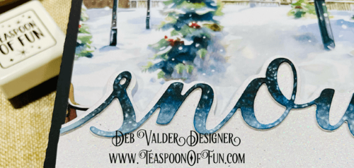 Copic Texturing using Snow Edger. All products can be purchased in our Teaspoon Of Fun Paper Crafting Shop at www.TeaspoonOfFun.com/SHOP.