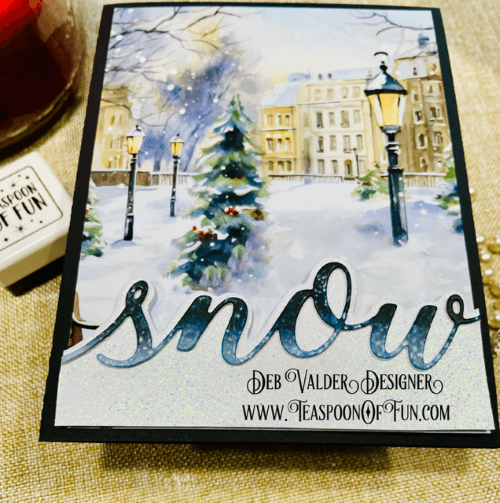 Copic Texturing using Snow Edger. All products can be purchased in our Teaspoon Of Fun Paper Crafting Shop at www.TeaspoonOfFun.com/SHOP.