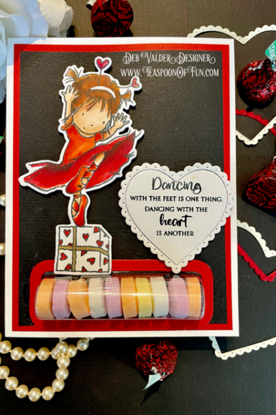 Dancing With The Heart. All products can be purchased in our Teaspoon Of Fun Paper Crafting Shop at www.TeaspoonOfFun.com/SHOP.
