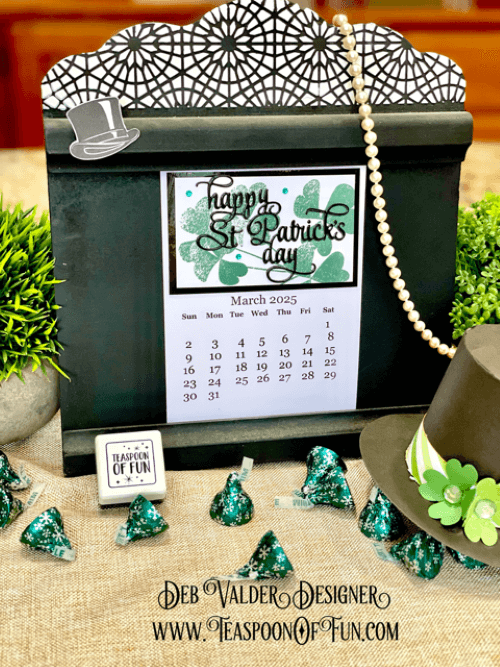 2025 March Calendar Template. All products can be purchased in our Teaspoon Of Fun Paper Crafting Shop at www.TeaspoonOfFun.com/SHOP.