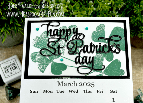 2025 March Calendar Template. All products can be purchased in our Teaspoon Of Fun Paper Crafting Shop at www.TeaspoonOfFun.com/SHOP.