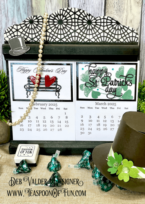 2025 March Calendar Template. All products can be purchased in our Teaspoon Of Fun Paper Crafting Shop at www.TeaspoonOfFun.com/SHOP.