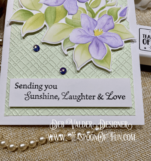 Sweet Jasmine Collection. All products can be purchased in our Teaspoon Of Fun Paper Crafting Shop at www.TeaspoonOfFun.com/SHOP.