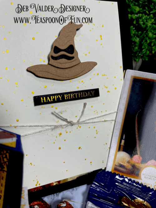 Harry Potter Inspired Pyramid Box. All products can be purchased in our Teaspoon Of Fun Paper Crafting Shop at www.TeaspoonOfFun.com/SHOP.