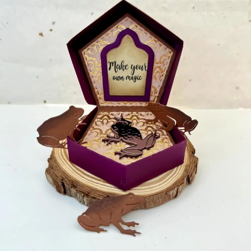 Harry Potter Inspired Pyramid Box. All products can be purchased in our Teaspoon Of Fun Paper Crafting Shop at www.TeaspoonOfFun.com/SHOP.