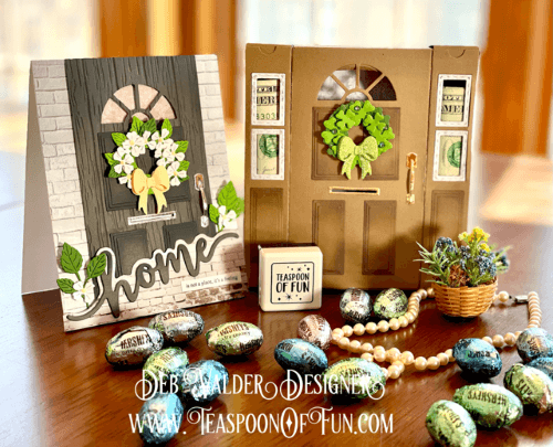 Happiness Came Knocking On My Door. All products can be purchased in our Teaspoon Of Fun Paper Crafting Shop at www.TeaspoonOfFun.com/SHOP.