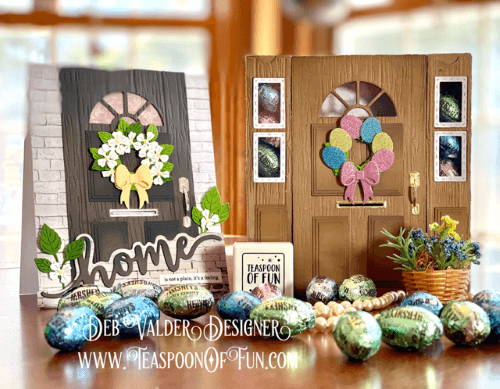 Happiness Came Knocking On My Door. All products can be purchased in our Teaspoon Of Fun Paper Crafting Shop at www.TeaspoonOfFun.com/SHOP.