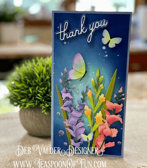 Glorious Gladiolas. All products can be purchased in our Teaspoon Of Fun Paper Crafting Shop at www.TeaspoonOfFun.com/SHOP.