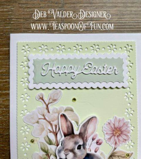 Embossed Easter Spring Memories. All products can be purchased in our Teaspoon Of Fun Paper Crafting Shop at www.TeaspoonOfFun.com/SHOP.