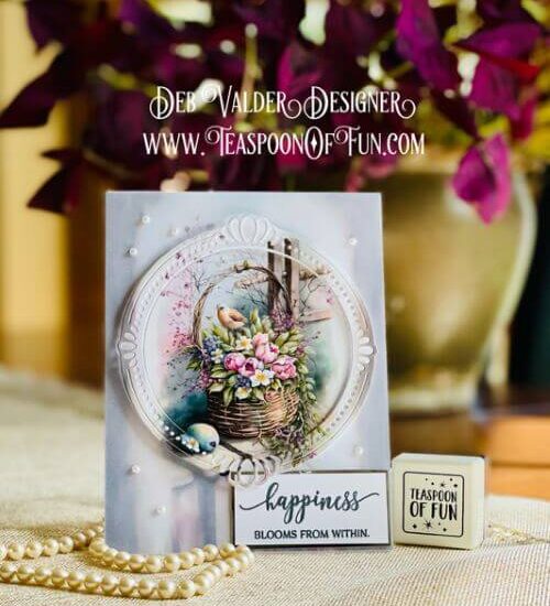 Vintage Vellum Softens Your Card. All products can be purchased in our Teaspoon Of Fun Paper Crafting Shop at www.TeaspoonOfFun.com/SHOP.