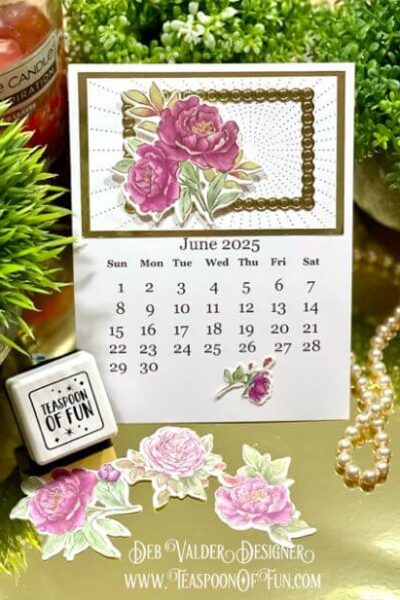2025 June Calendar Template. All products can be purchased in our Teaspoon Of Fun Paper Crafting Shop at www.TeaspoonOfFun.com/SHOP.