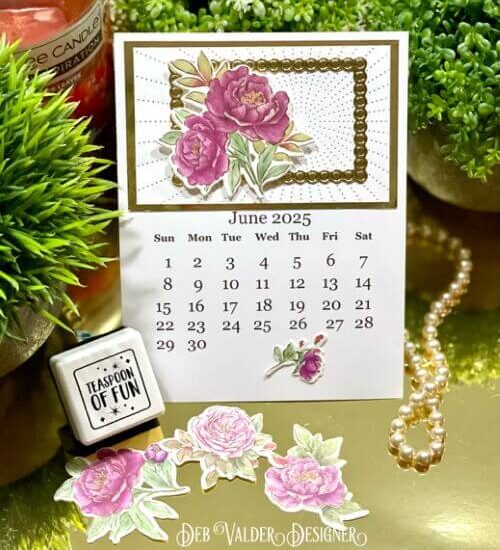 2025 June Calendar Template. All products can be purchased in our Teaspoon Of Fun Paper Crafting Shop at www.TeaspoonOfFun.com/SHOP.