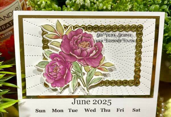 2025 June Calendar Template. All products can be purchased in our Teaspoon Of Fun Paper Crafting Shop at www.TeaspoonOfFun.com/SHOP.