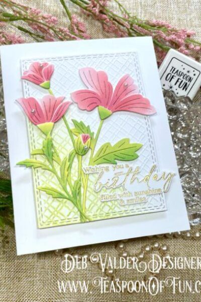 Petal Perfection Stencil & Die. All products can be purchased in our Teaspoon Of Fun Paper Crafting Shop at www.TeaspoonOfFun.com/SHOP.