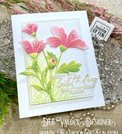 Petal Perfection Stencil & Die. All products can be purchased in our Teaspoon Of Fun Paper Crafting Shop at www.TeaspoonOfFun.com/SHOP.