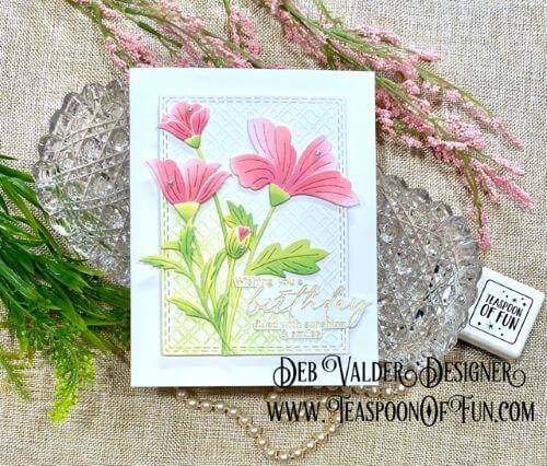 Petal Perfection Stencil & Die. All products can be purchased in our Teaspoon Of Fun Paper Crafting Shop at www.TeaspoonOfFun.com/SHOP.