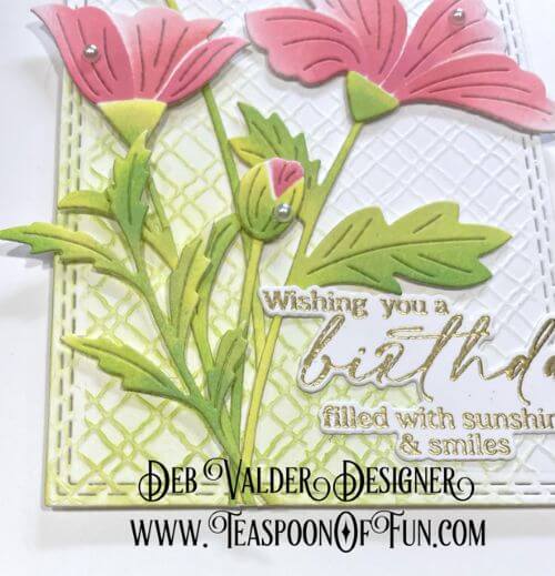 Petal Perfection Stencil & Die. All products can be purchased in our Teaspoon Of Fun Paper Crafting Shop at www.TeaspoonOfFun.com/SHOP.