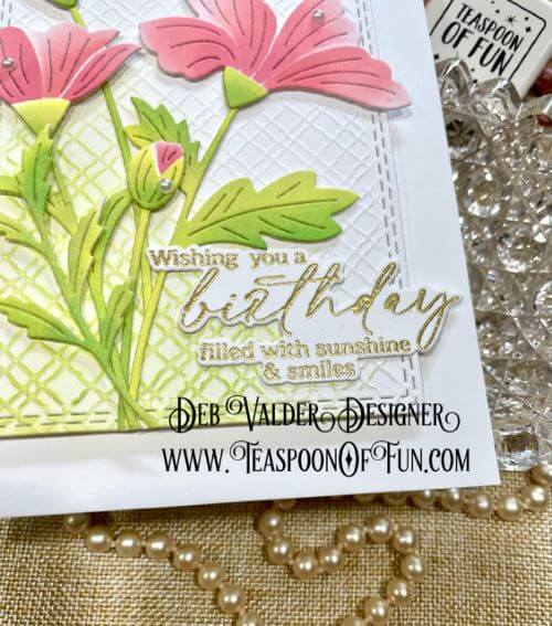 Petal Perfection Stencil & Die. All products can be purchased in our Teaspoon Of Fun Paper Crafting Shop at www.TeaspoonOfFun.com/SHOP.