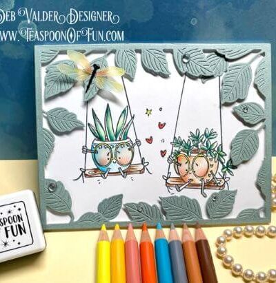 Spectacular Swinging Pots. All products can be purchased in our Teaspoon Of Fun Paper Crafting Shop at www.TeaspoonOfFun.com/SHOP.