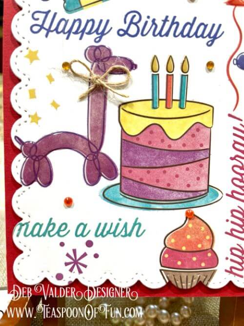 Birthday Party Rub-on Transfers. All products can be purchased in our Teaspoon Of Fun Paper Crafting Shop at www.TeaspoonOfFun.com/SHOP.