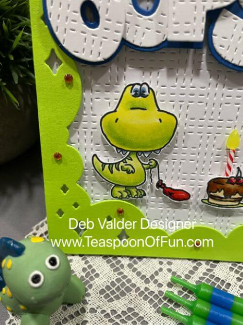 Dino-Mighties Birthday Bash. All products can be purchased in our Teaspoon Of Fun Paper Crafting Shop at www.TeaspoonOfFun.com/SHOP.