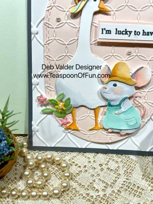 Lucky To Have You Friend. All products can be purchased in our Teaspoon Of Fun Paper Crafting Shop at www.TeaspoonOfFun.com/SHOP.
