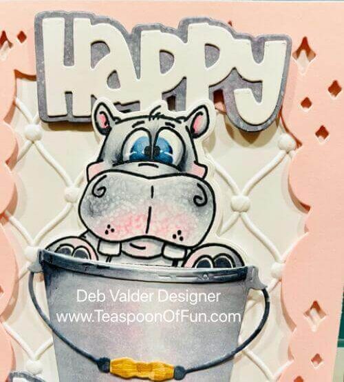Happy Happy Hippos. All products can be purchased in our Teaspoon Of Fun Paper Crafting Shop at www.TeaspoonOfFun.com/SHOP.
