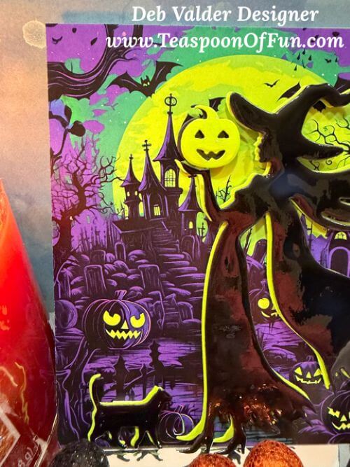 Witch Whispers for Halloween. All products can be purchased in our Teaspoon Of Fun Paper Crafting Shop at www.TeaspoonOfFun.com/shop.