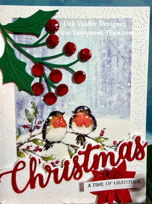 Christmas Is A Time Of Gratitude. All products can be purchased in our Teaspoon Of Fun Paper Crafting Shop at www.TeaspoonOfFun.com/SHOP.