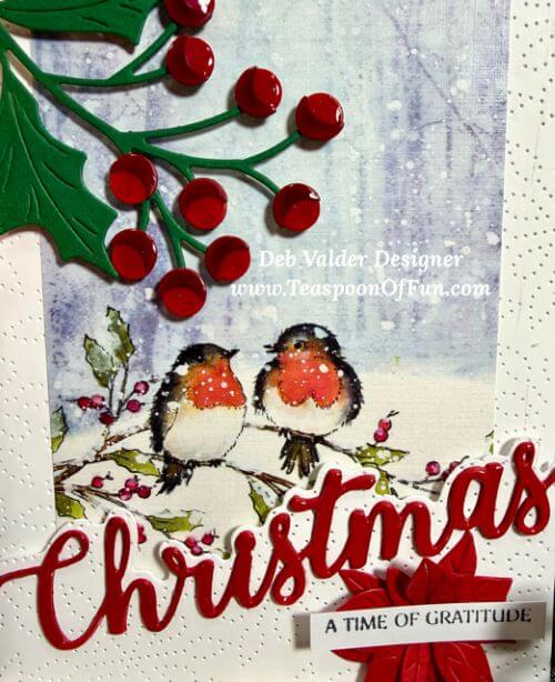 Christmas Is A Time Of Gratitude. All products can be purchased in our Teaspoon Of Fun Paper Crafting Shop at www.TeaspoonOfFun.com/SHOP.