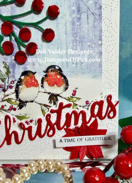 Christmas Is A Time Of Gratitude. All products can be purchased in our Teaspoon Of Fun Paper Crafting Shop at www.TeaspoonOfFun.com/SHOP.