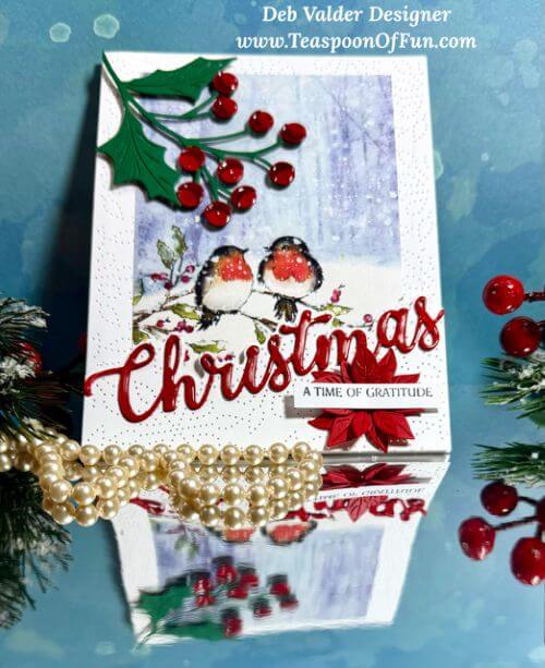 Christmas Is A Time Of Gratitude. All products can be purchased in our Teaspoon Of Fun Paper Crafting Shop at www.TeaspoonOfFun.com/SHOP.