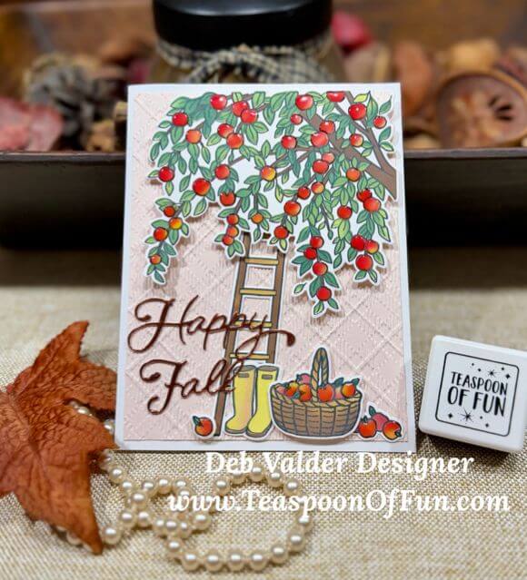 Fun in the Apple Orchard. All products can be purchased in our Teaspoon Of Fun Paper Crafting Shop at www.TeaspoonOfFun.com/SHOP.