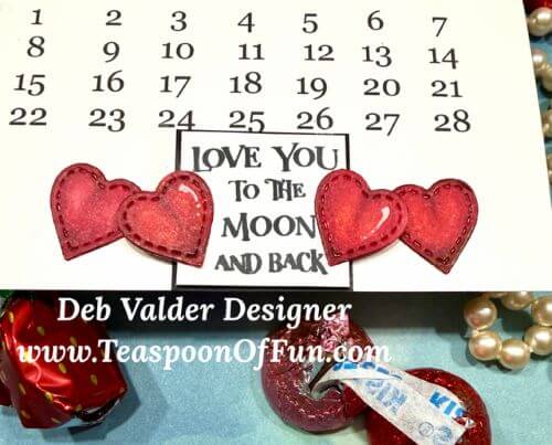 2026 February Calendar Template. All products can be purchased from Teaspoon Of Fun's Paper Crafting Shop at www.TeaspoonOfFun.com/SHOP