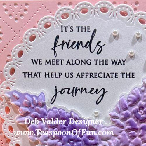 Friends Along the Way. All products can be purchased from Teaspoon Of Fun's Paper Crafting Shop at www.TeaspoonOfFun.com/SHOP.
