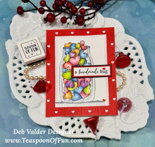 A Jar of Hearts. All products can be purchased from Teaspoon Of Fun's Paper Crafting Shop at www.TeaspoonOfFun.com/SHOP.