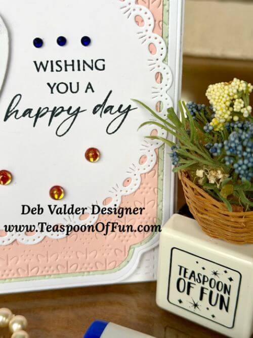 Majestic Heron Happy Day. All products can be purchased in our Teaspoon Of Fun Paper Crafting Shop at www.TeaspoonOfFun.com/SHOP