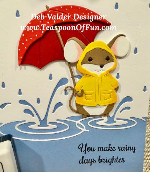 Rainy Day Mouse. All products can be purchased in our Teaspoon Of Fun Paper Crafting Shop at www.TeaspoonOfFun.com/SHOP