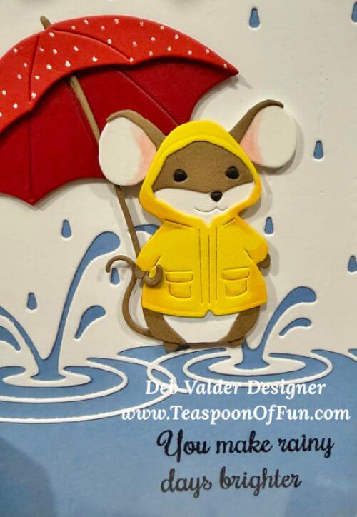 Rainy Day Mouse. All products can be purchased in our Teaspoon Of Fun Paper Crafting Shop at www.TeaspoonOfFun.com/SHOP