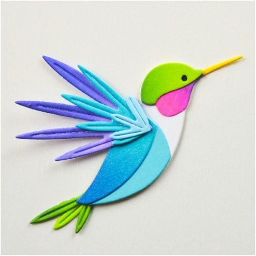 Soaring Hummingbird on Anemone Blooms. All products can be purchased in our Teaspoon Of Fun Paper Crafting Shop at www.TeaspoonOfFun.com/SHOP.