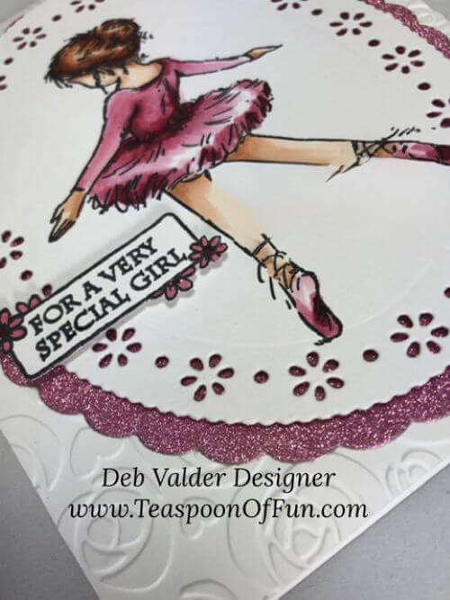 Prima Ballerina a Ballet Beauty. All products can be purchased in our Teaspoon Of Fun Paper Crafting Shop at www.TeaspoonOfFun.com/shop.