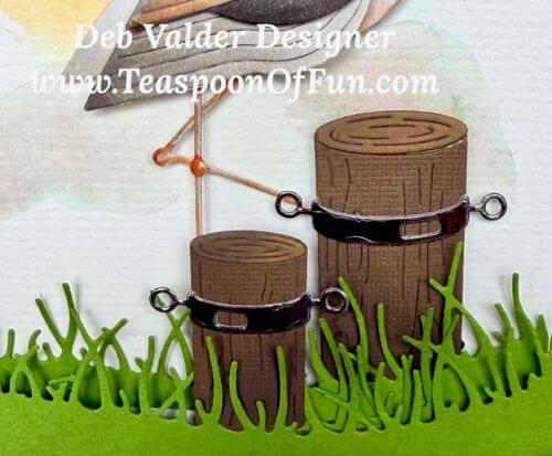 Standing Crane on Waterfront Pilings. All products can be purchased in our Teaspoon Of Fun Paper Crafting Shop at www.TeaspoonOfFun.com/SHOP